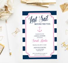 Last Sail Before The Veil Nautical Bridal Shower Invitation Anchor I Nautical Bridal Shower Invitations Bridal Shower Invitation Cards Wedding Invitations Diy