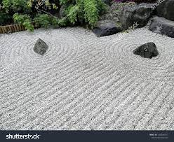 Zen Rockery Japanese Garden Rake Pattern Stock Image Download Now Garden Rake Japanese Garden Stock Photos