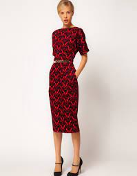 asos asos wiggle dress in coloured wallpaper print at asos fashion fall dress trends asos wiggle dress