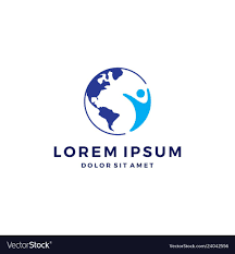 People Human World Earth Global Logo Royalty Free Vector Sponsored World Earth People Human Ad Global Logo Earth Logo Energy Logo Design
