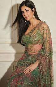 Katrina Kaif is a sight to behold in a tulle pastel green saree for  Filmfare'22!