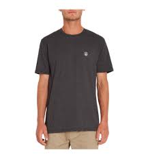 T Shirt Volcom Circle Blanks Heather Black Man Alpinstore