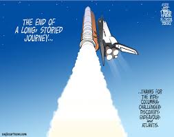 Cartoon vector space shuttle, rover and satellite as part of my new cartoon space pack. Final Space Shuttle Mission