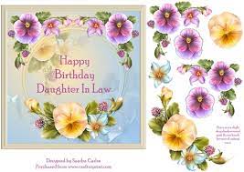 Are you unable to find the right words to use for the occasion? Happy Birthday Daughter In Law Floral Topper Cup861939 719 Craftsuprint