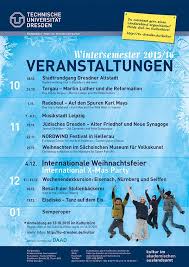 Das sommersemester füllt die andere hälfte des jahres. Kulturprogramm Im Wintersemester 2015 16 Studium Tu Dresden