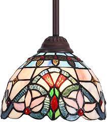 Read customer reviews on tiffany style lighting lamps and get tv showtimes for tiffany style lighting. Amazon Com Capulina Tiffany Style Kitchen Lighting 1 Light Stained Glass Lighting Fixtures 8 Inch Wide Lampshade Mini Pendant Light Victorian Kitchen Island Lighting Tiffany Hanging Pendant Light Home Improvement
