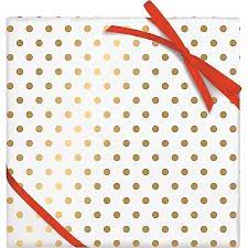 Free for personal and commercial use. Gold Foil Dots Wrapping Paper Paper Source