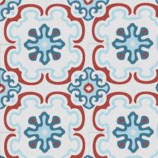 Carreaux De Ciment Bleu Rouge Cement Tile Kids Rugs Cement