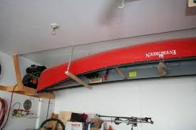 View Topic Canoe Storage In A Small Garage Canadian Canoe Routes Canoe Storage Kayak Storage Garage Kayak Storage Rack