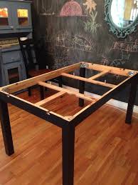 I Had A Black Ikea Bjursta Table And Black Ikea Bjursta Benches I Love Ikea And All But I Wanted Ikea Table Dining Table Makeover Diy Ikea Dining Table Hack