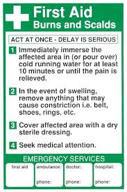 It S On A Safety Sign Website But Has The Correct Steps Burns Scalds Firstaid First Aid For Burns First Aid Emergency First Aid