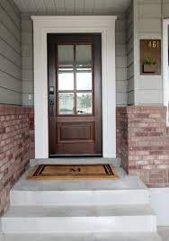 Before And After Our New Front Door Exterior Door Trim Exterior Front Doors Front Door Makeover