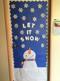 Let It Snow Let It Snow Let It Snow Let Snow It Snow Door Decoration With Blue Color Door Decorations Classroom Door Decorations Christmas Decorations