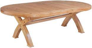 125 with two 22 leaves. Fairford Oak Oval Cross Leg Extending Dining Table Cfs Furniture Uk