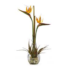 Bird Of Paradise Silk Flower Arrangement Decorative Planters Birds Of Paradise Flower Elegant Silk Flower Arrangements Silk Flower Arrangements