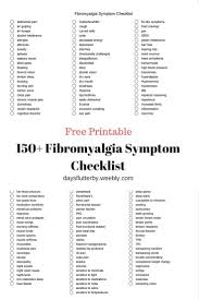Fibromyalgia Symptoms List Examples And Forms