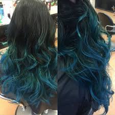 Gorgeous Peacock Green And Blue Color Matrix 1n And 2n Half And Half For Staggered New Growth Matrix Light Maste Hair Color Formulas Blue Hair Peacock Green