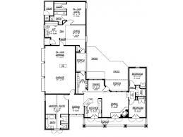 A two bedroom with a bit of privacy? Southern Style House Plan 4 Beds 3 Baths 2400 Sq Ft Plan 320 139 Single Story House Floor Plans House Plans Family House Plans