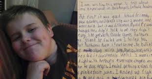 Before he hanged himself, a 13-year-old wrote this letter. His parents only  want that his story be told.