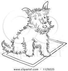 Click the scottish terrier coloring pages to view printable version or color it online (compatible with ipad and android tablets). Clipart Of A Cartoon Black And White Lineart Scottie Dog In A Star Trek Shirt Royalty Free Vector Illustration By Toonaday 1434241