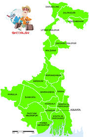West Bengal Map Districts West Bengal Bengal India Map