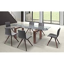 W x d x extendable concrete round dining table & 4 grey faux leather chairs. Ubuy Lebanon Online Shopping For Chintaly Imports In Affordable Prices
