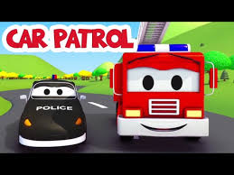 Desene cu masini de politie. Patrula Masinilor Camion De Pompieri Si Masina De Politie Si Groapa In Orasul Masinilor Desene Youtube