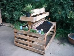 Wall mounted pallet herb garden 25 Ways Of How To Use Pallets In Your Garden