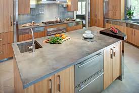 Grey granite atop a white kitchen island can add a touch of style to your kitchen. Concrete Kitchen Countertop And Island Contemporary Kitchen New York By Trueform Concrete Llc Houzz Au