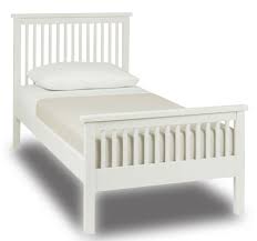 Kingston slumber single wooden bed frame base white timber kids adults modern bedroom furniture. Bentley Designs Atlanta White High Foot Single Bed Frame