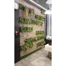 Today's episode is really special as i did a diy indoor vertical wall garden using pocket planters. Green Plastic Indoor Vertical Garden Rs 150 Square Feet Interior Life Id 21593028688
