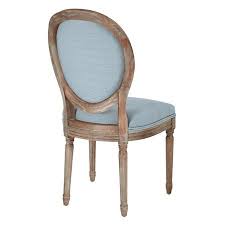 Art leon modern fabric upholstered arm barrel chair with oak wood legs accent club chair for home living room bedroom kitchen dining room, grey. Osp Home Furnishings Lillian Oval Back Chair In Klein Sea Brushed Frame Walmart Com In 2020 French Country Dining Chairs Blue Dining Chair Chair