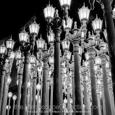 Black And White Picture Of The Urban Lights At Lacma In Los Angeles Framed And Ready To Hang In A V In 2020 White Canvas Art Black And White Canvas White Photography