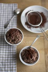 Technically speaking, cocoa powder comes from the beans of the cacao plant, but 'cacao bean' and 'cocoa bean' are used interchangeably by chocolatiers and. Chocolate Mousse With Cocoa Powder Dessert Eating Stock Photo 154272466