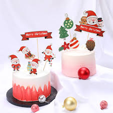 Pressed laffy taffy leaves lend a festive touch. Merry Christmas Cake Topper Santa Claus Christmas Tree Snowman Birthday Cake Decoration Card Christmas Party Baking Accessories Cake Decorating Supplies Aliexpress