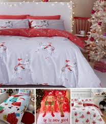 Une sélection de linge de lit de qualité. Catherine Lansfield Noel Housse De Couette Literie Lit Ensembles Fete Pere Ebay