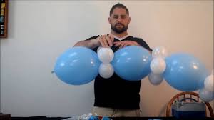 Easy Baby Shower Balloon Arch Decoration Diy No Helium Required Youtube