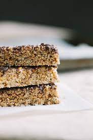 Puffed Amaranth Crispie Bars With Drizzled Dark Chocolate And Sea Salt Flakes