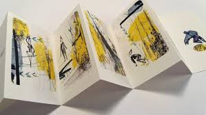 Mini Art Zine 2 Picture Book Mini Book Illustration Book Blue Drawing Limited Edition Concertina Book Weird Art Books And Zines Art Zine Book Illustration Art Book Art