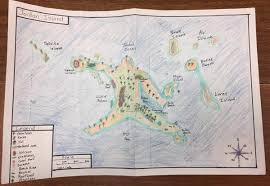 It helps us to remember the 6 essential features of a map. Stranded Island Map Project Emerson Middle School