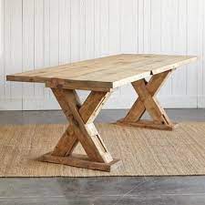 It's inspired by a pottery barn farmhouse table but only costs $100 to build. Dining Room Table Plans Diy Dining Room Table Trestle Table Plans Diy Dining Room