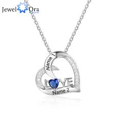 Choosing an engraving you know will feel special to her is the best way to show you care with our necklaces. Hot Personalized 925 Sterling Silver Birthstone Necklace Pendants Diy Mom Girlfriend Birthday Christmas Gift Jewelora Ne101872 Birthstone Necklace 925 Sterling Silverpendant Necklace Aliexpress