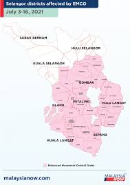 Kuala lumpur, july 3 ― most of selangor and 15 localities in the federal territory here will be placed under the enhanced movement control order (emco) for two weeks starting today. 34 Sub Districts In Selangor 14 Localities In Kl To Come Under Emco Malaysianow