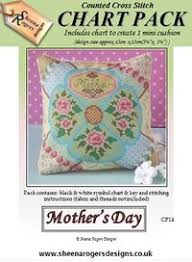 Mothers Day Cross Stitch Mini Cushion Chart Pack