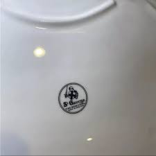 3pc. St. George Fine Bone China Strawberry Basket with creamer/sugar pot  England Serveware