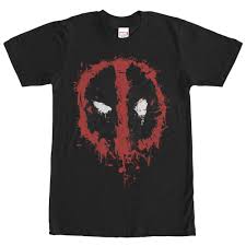 Marvel Men S Deadpool Splatter Icon T Shirt Black Deadpool T Shirt Marvel Deadpool Geek Tech