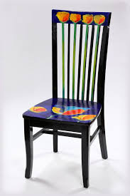 Found Object Chair Poppy Functional Art Hand Painted Furniture Abstract Modern Direct F Hand Painted Furniture Furniture Painting Techniques Painted Furniture