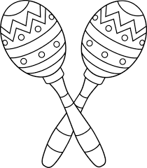 Two Maracas Line Art Free Clip Art Preschool Art Activities Coloring Pages Clip Art