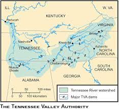 Tva Undeveloped Land Map Formation Of The Tva - Tennessee Valley Authority