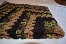 Crochet Camo Baby Afghan Camo Baby Blanket Crochet Camo Baby Etsy